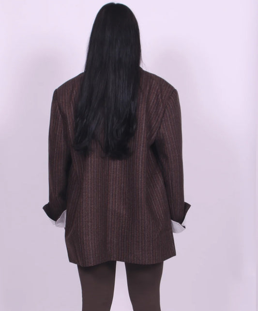 Blazer à rayures tissées