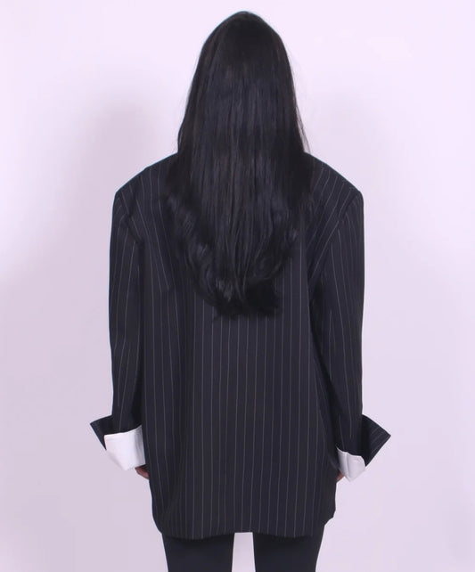 Blazer à rayures tissées