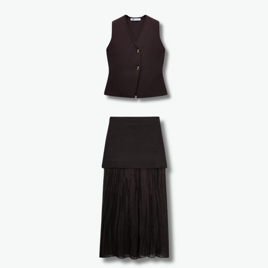 Ensemble Boutonné avec Jupe