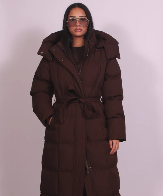 Doudoune longue à capuche